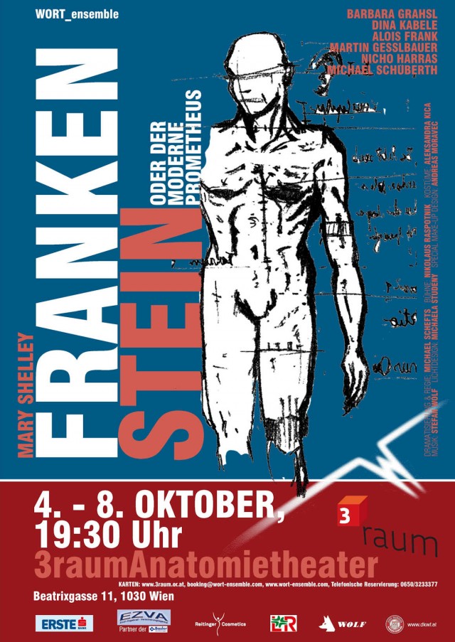 Das preisgekrönte Plakat zu Mary Shelleys "Frankenstein oder der moderne Prometheus"